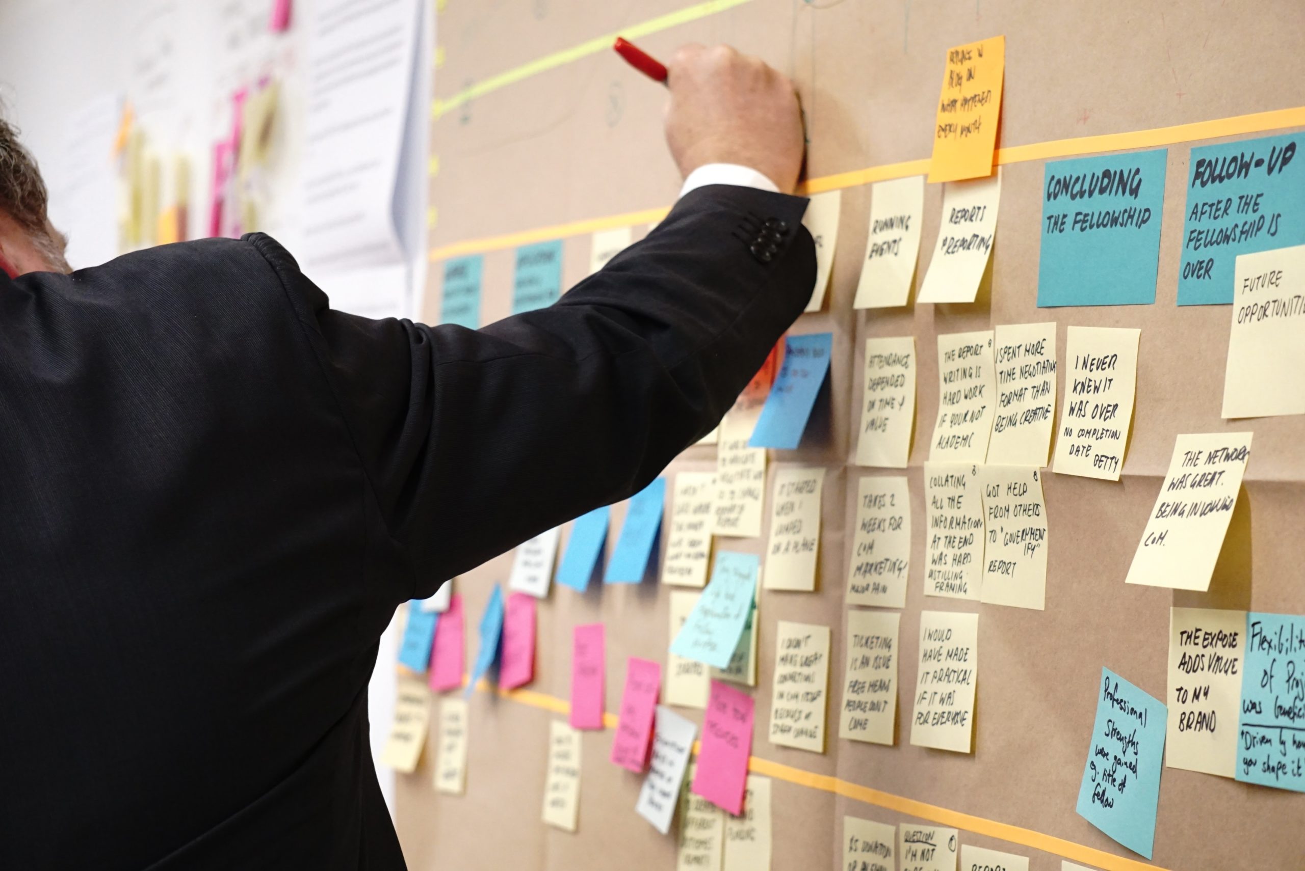 Kommunikationsworkshop für GAÄD Pinnwand mit Notizzetteln