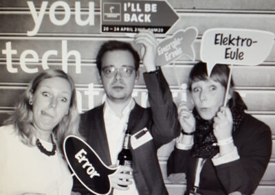 drei Menschen in der Fotobox der yte