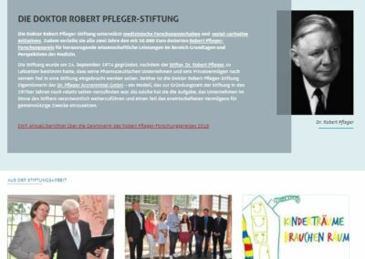Website der Doktor Robert Pfleger-Stiftung