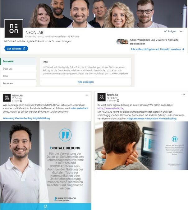 Social Media für NEONLAB