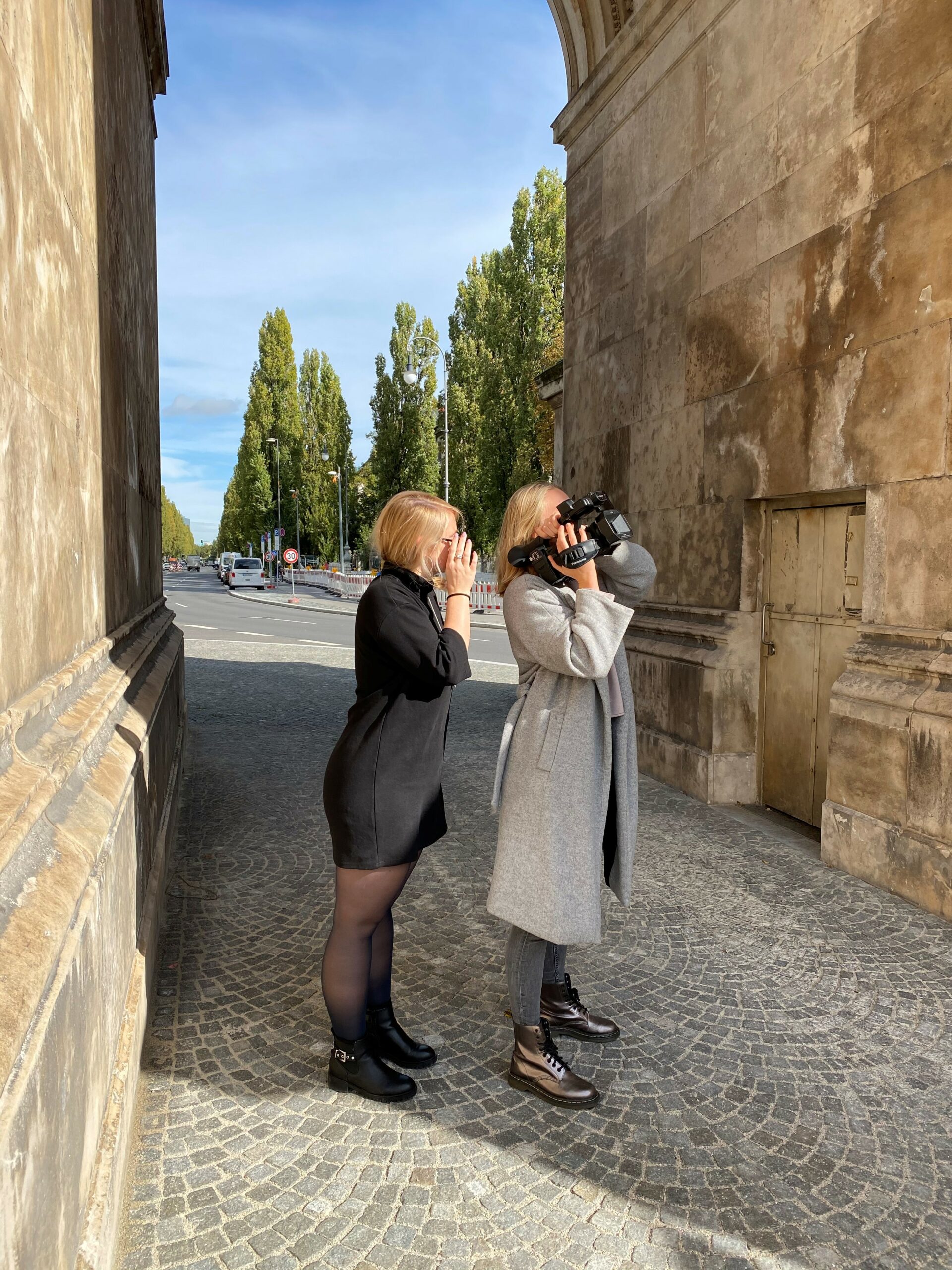 Giulia und Hanna beim Filmdreh 