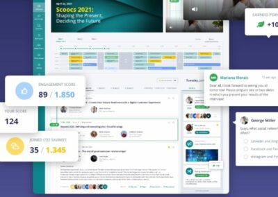 Eine Beispielseite der Event-Plattform SCOOCS