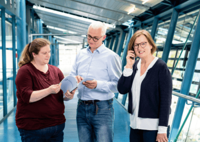 Dreiköpfiges Team des BürgerTelefonKrebs